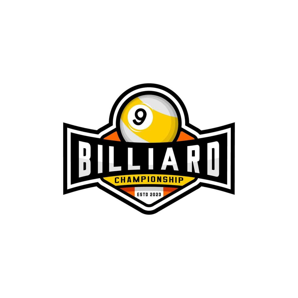 Billard- Sport Logo Design Vektor