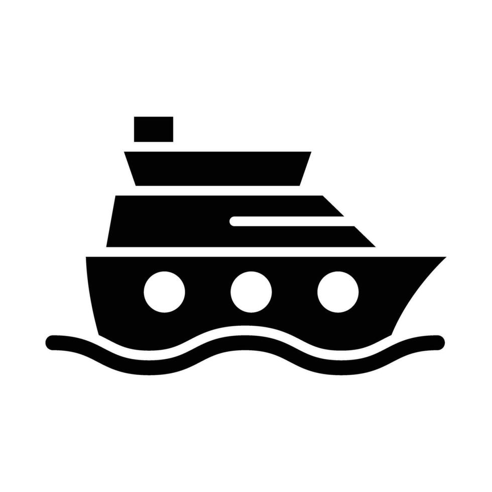 Schiff Vektor Glyphe Symbol zum persönlich und kommerziell verwenden.