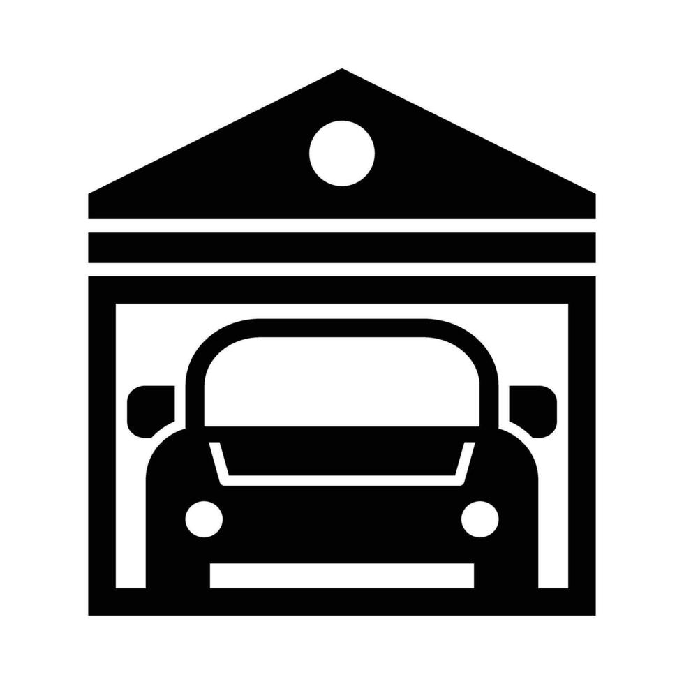 Garage Vektor Glyphe Symbol zum persönlich und kommerziell verwenden.