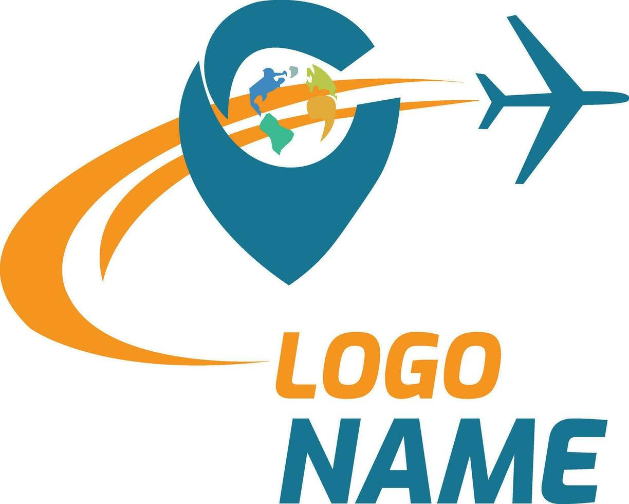 lång resa flygplan abstrakt logotyp design. lämplig för en resa logotyp. vektor