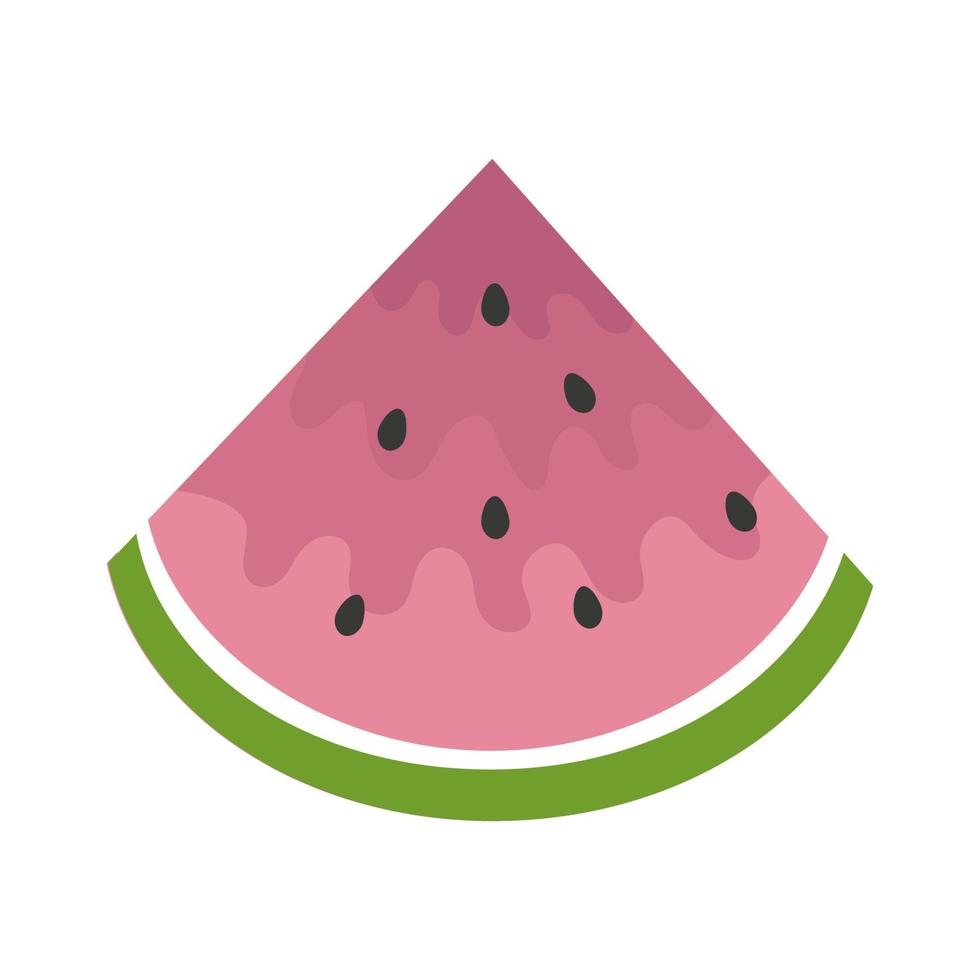 Vektor-Illustration der Scheibe Wassermelone vektor