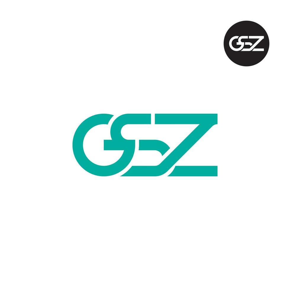 brev gsz monogram logotyp design vektor