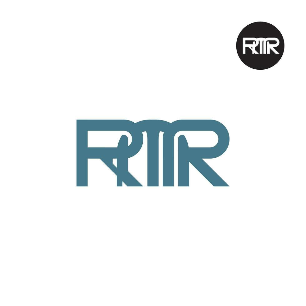 brev rmr monogram logotyp design vektor