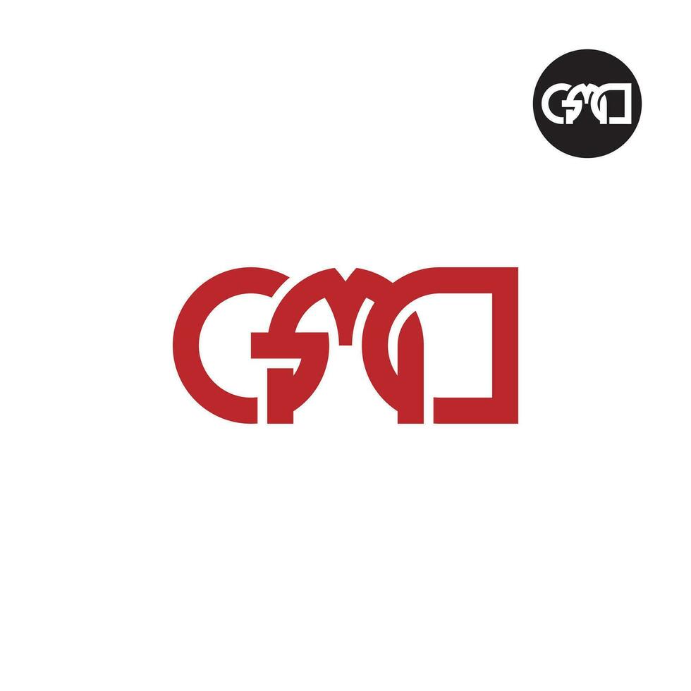 Brief gmd Monogramm Logo Design vektor