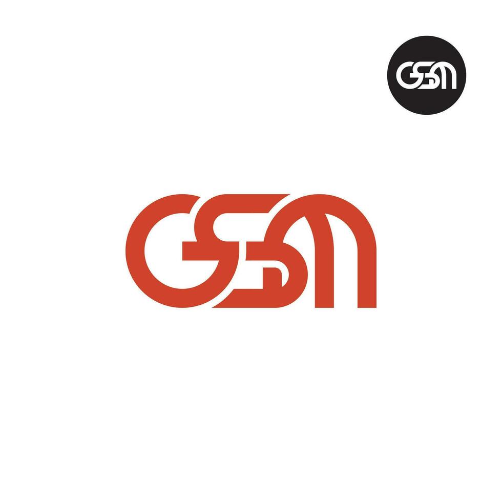 brev gsm monogram logotyp design vektor