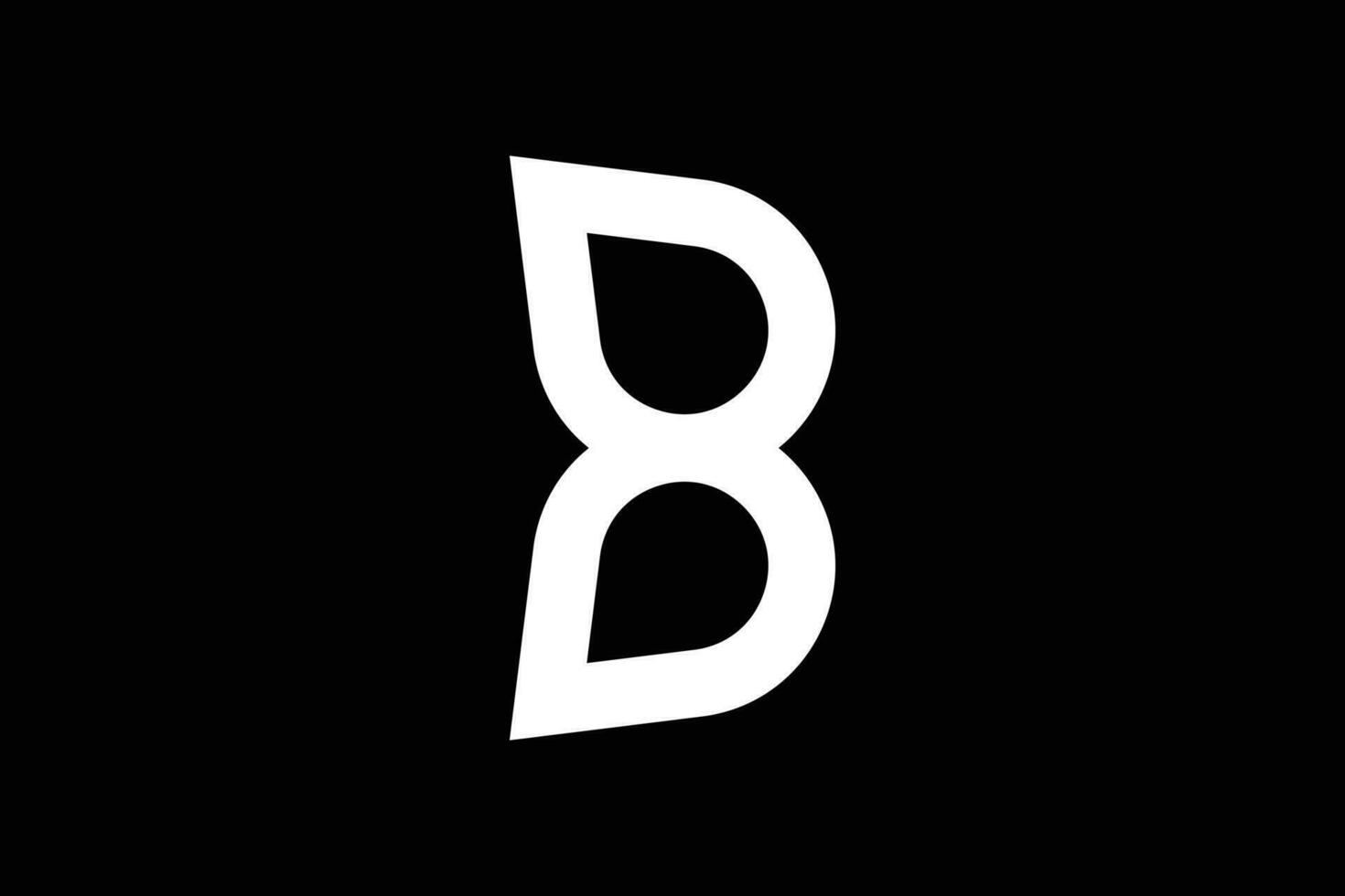 modern brev b logotyp design mall vektor