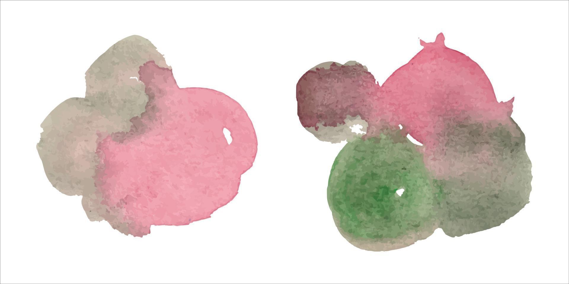 rosa Aquarell abstrakter Pinselstrich mit rauem Papier strukturiert vektor