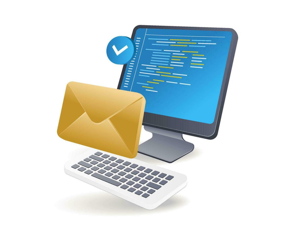 Computer Email Programmierung Daten vektor