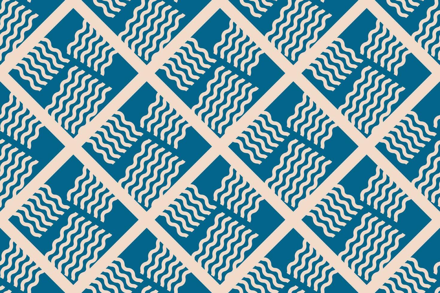 nahtlos abstrakt Welle Muster mit Blau und Weiß Farbe vektor