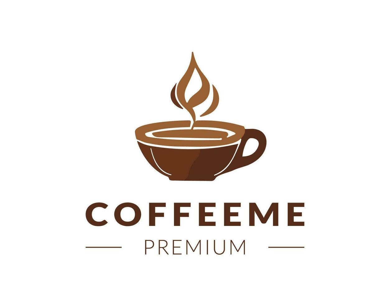 kaffe kopp vektor logotyp design mall. premie kaffe affär logotyp