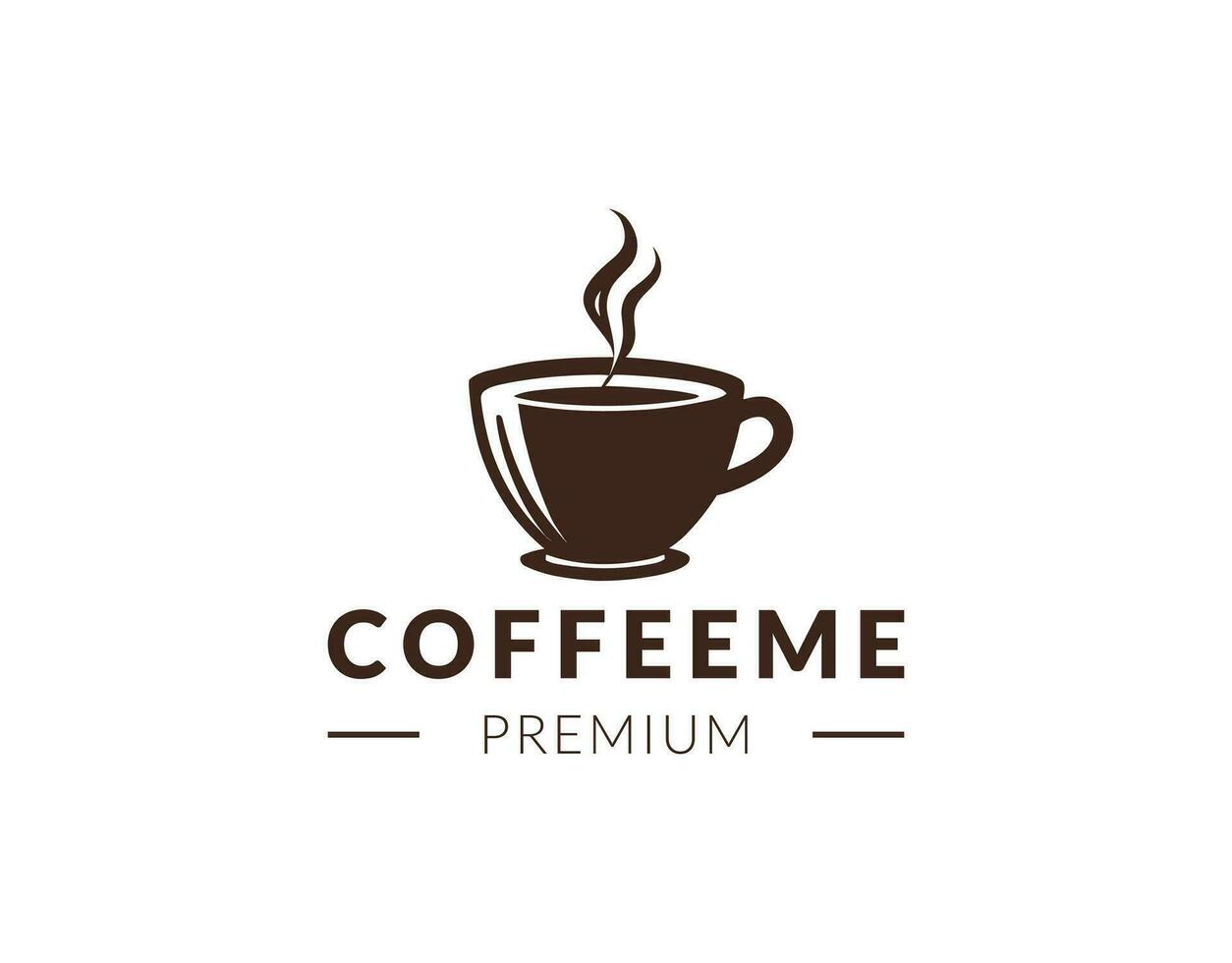 Kaffee Tasse Vektor Logo Design Vorlage. Prämie Kaffee Geschäft Logo