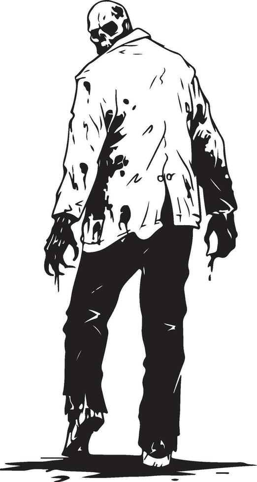 blutig Zombie Vektor Silhouette Illustration