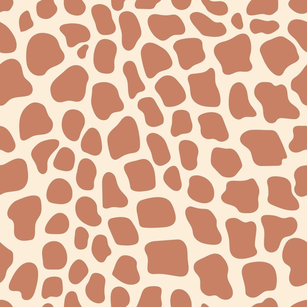 abstrakt giraff hud skriva ut. sömlös mönster. giraff djur- hud bakgrund. texturerad abstrakt och vild skriva ut design för textil. naturlig pastell färger. vektor illustration