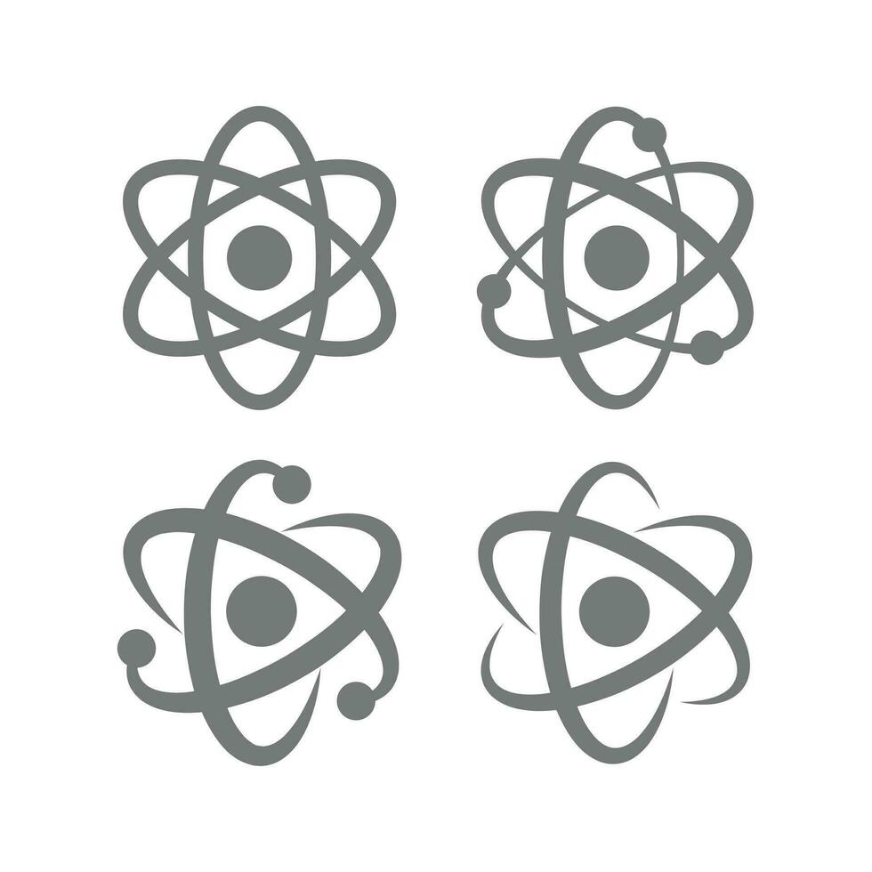 atom vektor ikon. vetenskap och fysik molekyl symbol.