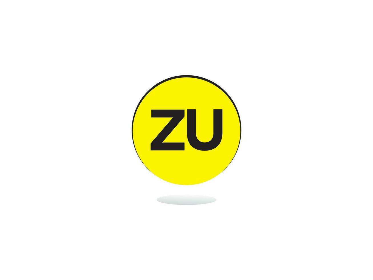 Monogramm zu Logo Symbol, Initiale zu uz Luxus Kreis Logo Brief Design vektor