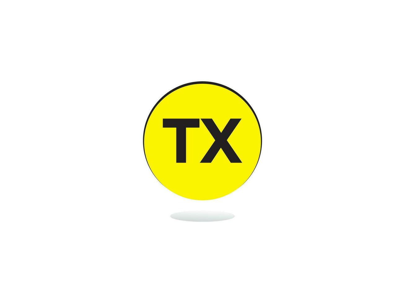 modern tx Logo Symbol, Initiale Kreis tx Logo Brief Vektor
