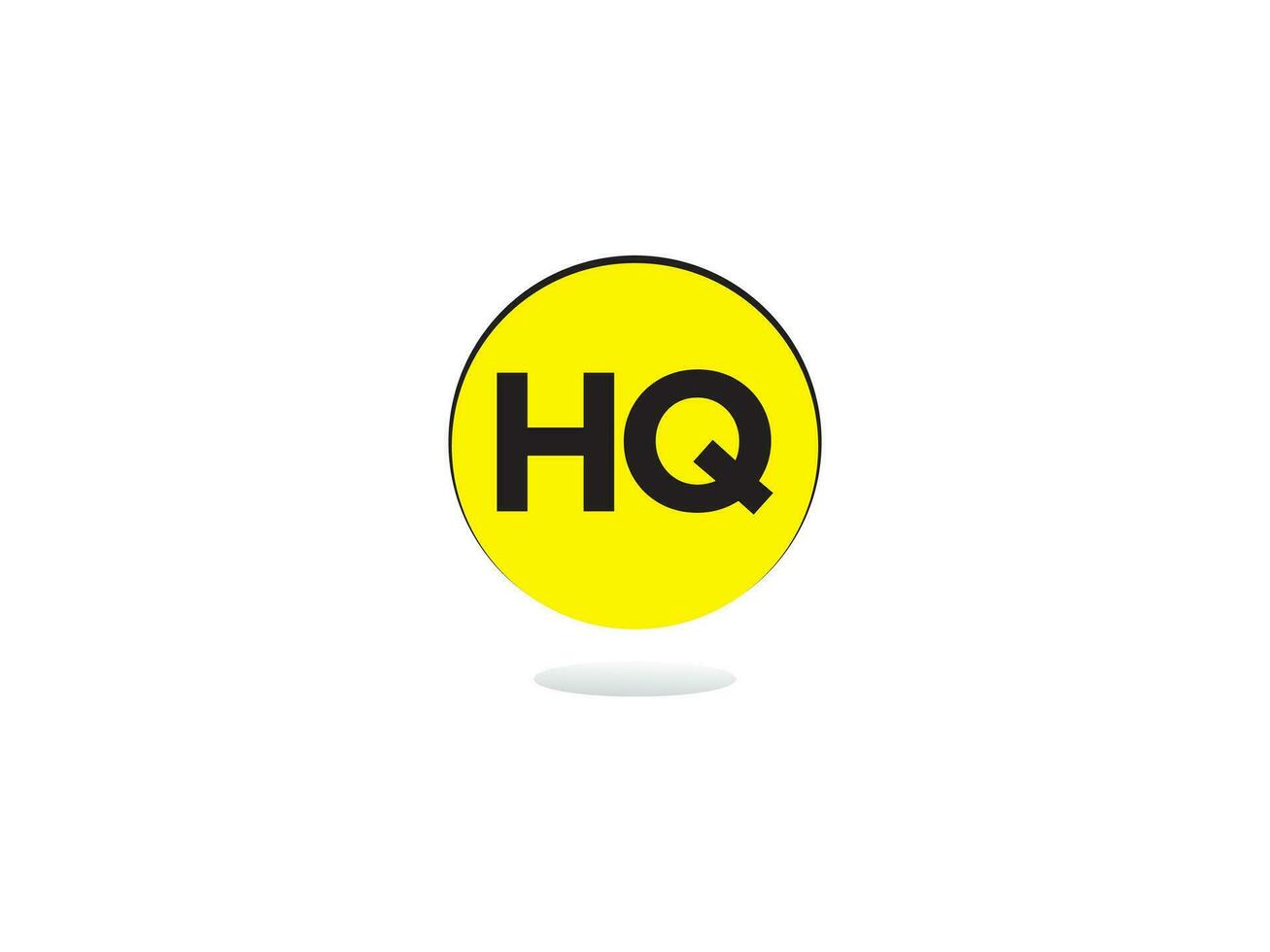 Typografie hq Logo, kreativ hq Brief Logo Vorlage vektor