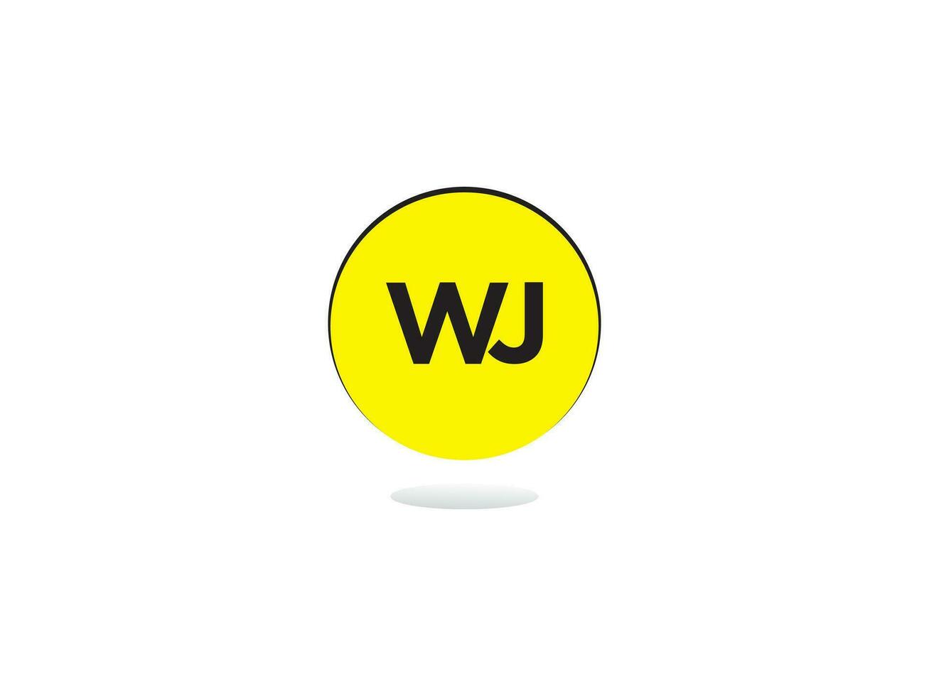 modern W J Logo Brief, Initiale W J Logo Symbol Vektor