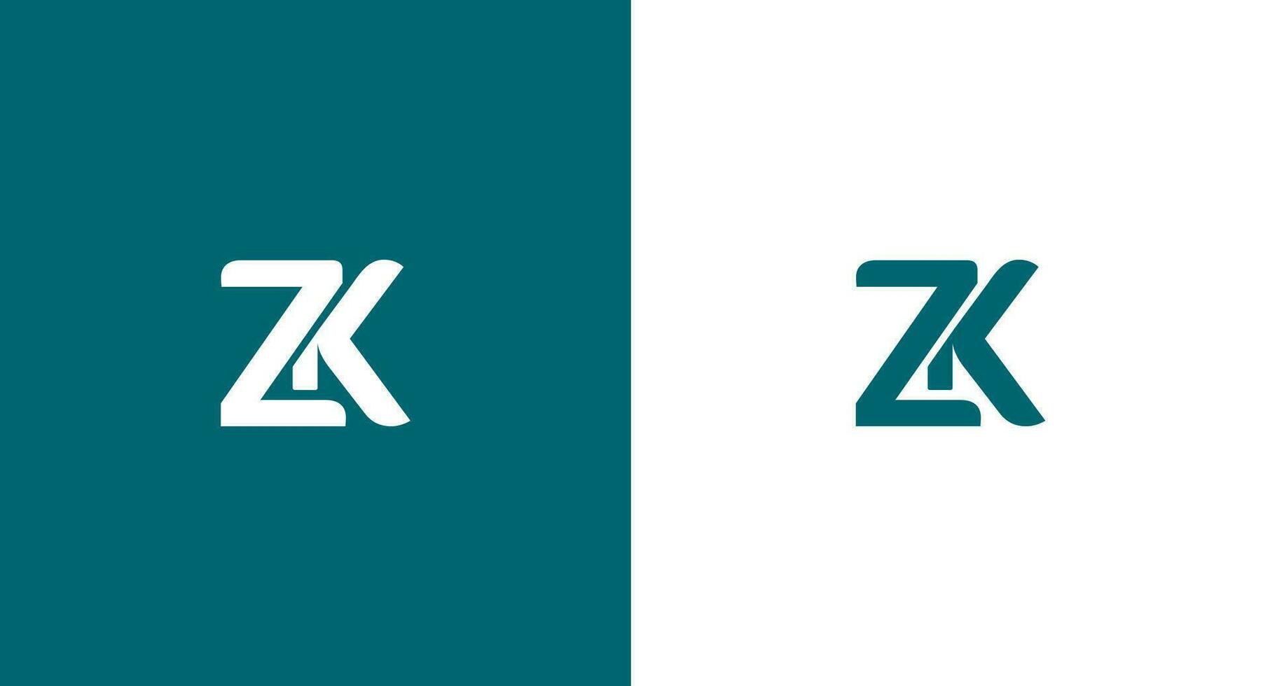 första brev zk logotyp design vektor mall. grafisk alfabet symbol för företags- företag identitet