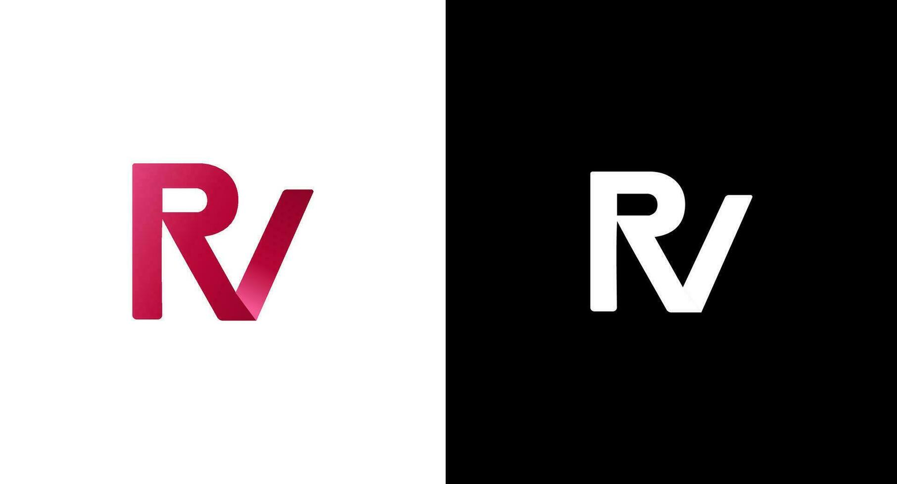 första rv brev länkad logotyp vektor mall. susa brev rv logotyp design. monogram logotyp, rv ikon bokstäver logotyp design