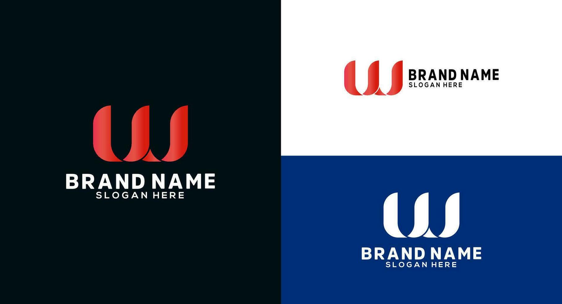 w Brief abstrakt Monogramm Logo Design w Symbol vektor