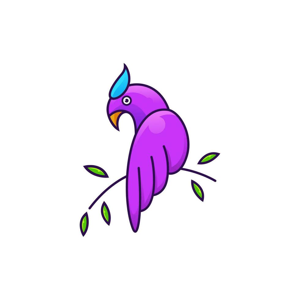 Papagei Vogel Logo Vektor Design Vorlage