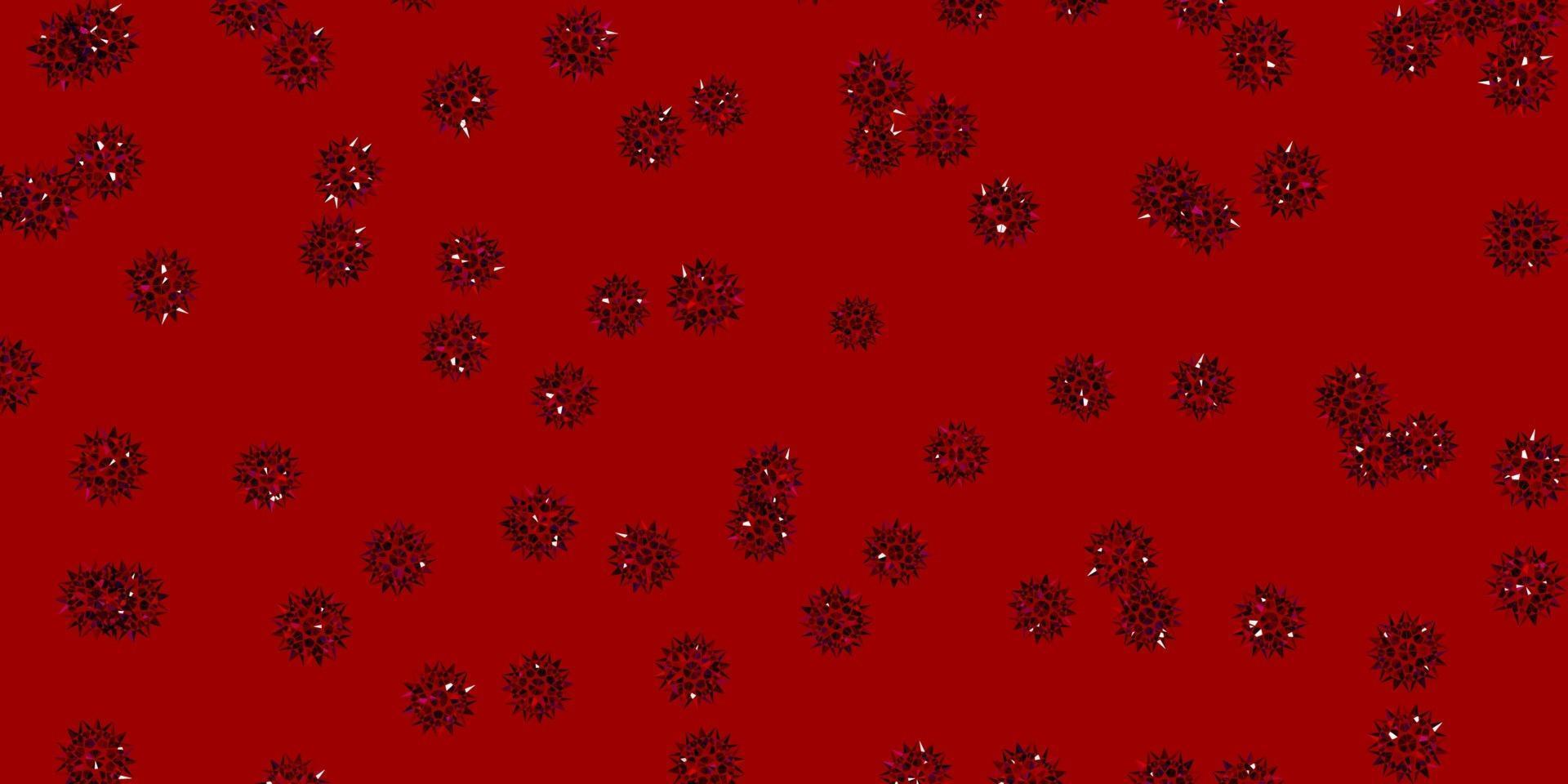ljusrosa, röda vektor doodle bakgrund med blommor.