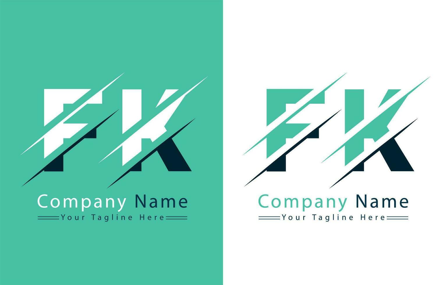 fk brev logotyp design mall. vektor logotyp illustration
