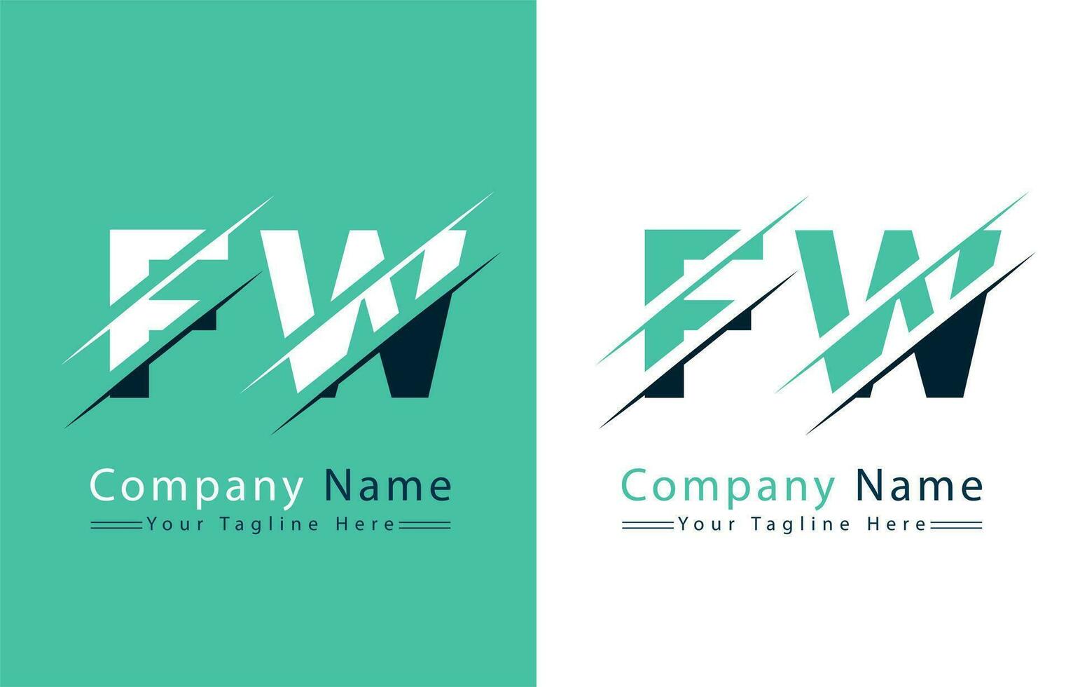 fw Brief Logo Design Konzept. Vektor Logo Illustration