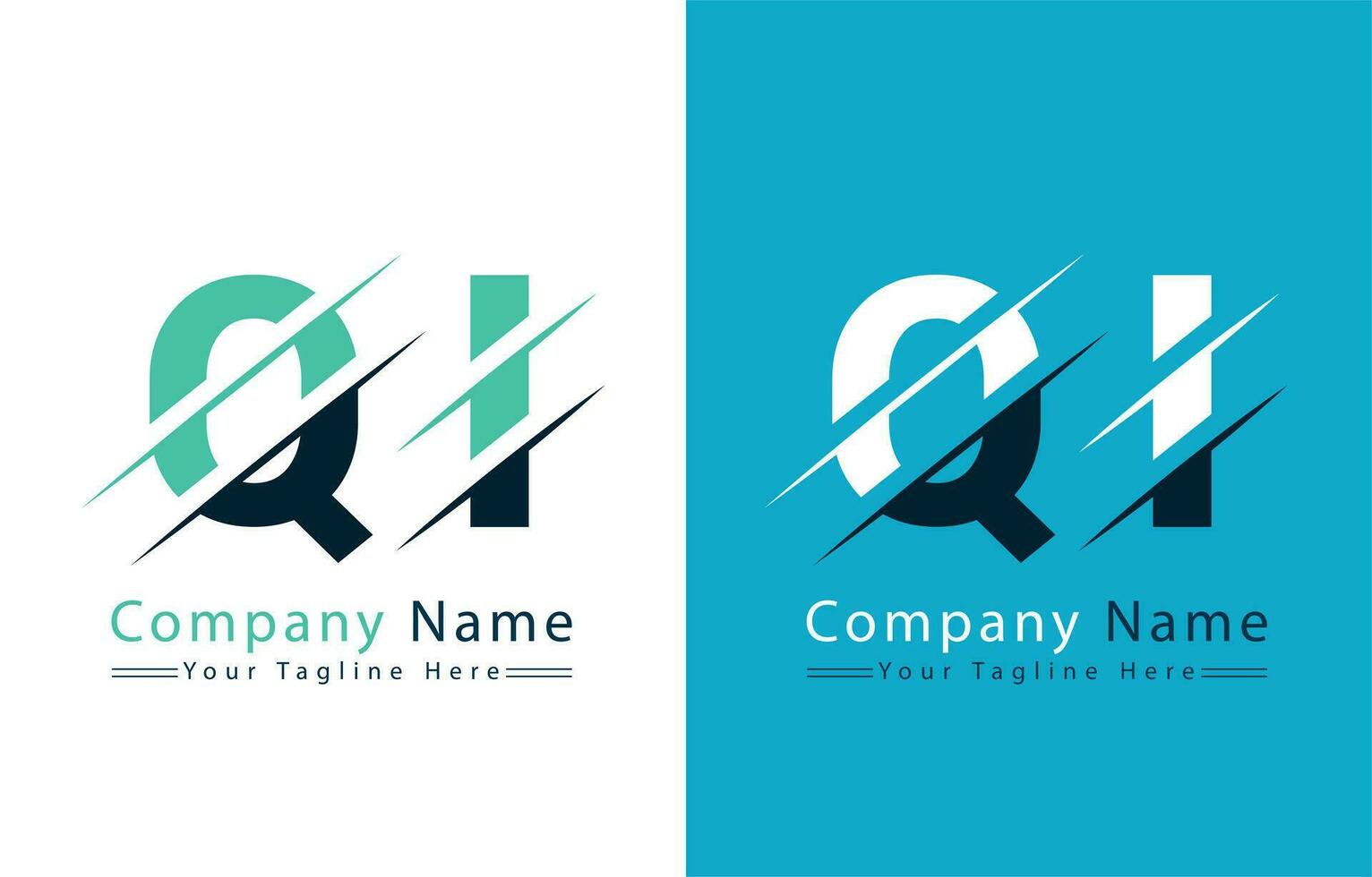 qi brev logotyp design mall. vektor logotyp illustration
