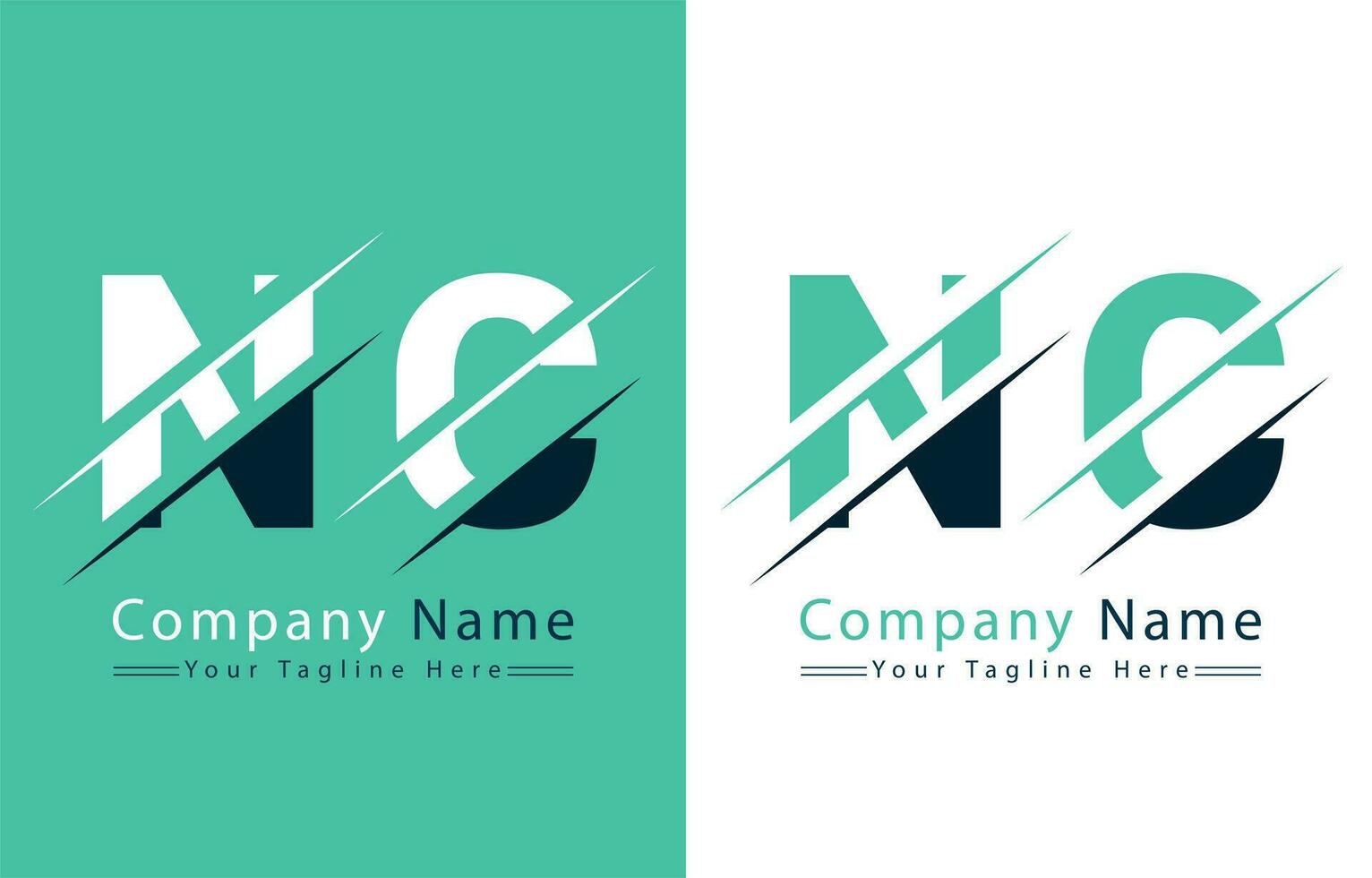 nc Brief Logo Design Vorlage. Vektor Logo Illustration