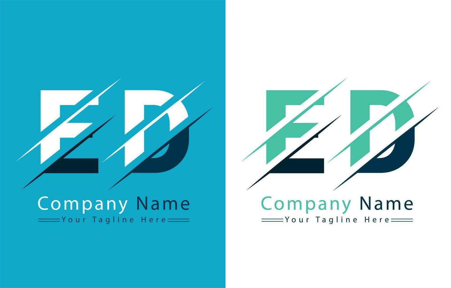 ed Brief Logo Design Konzept. Vektor Logo Illustration