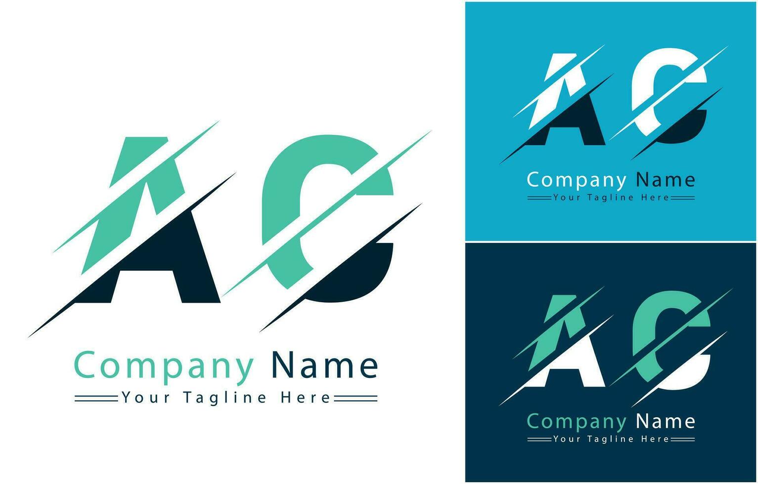 ac Brief Logo Design Vorlage. Vektor Logo Illustration