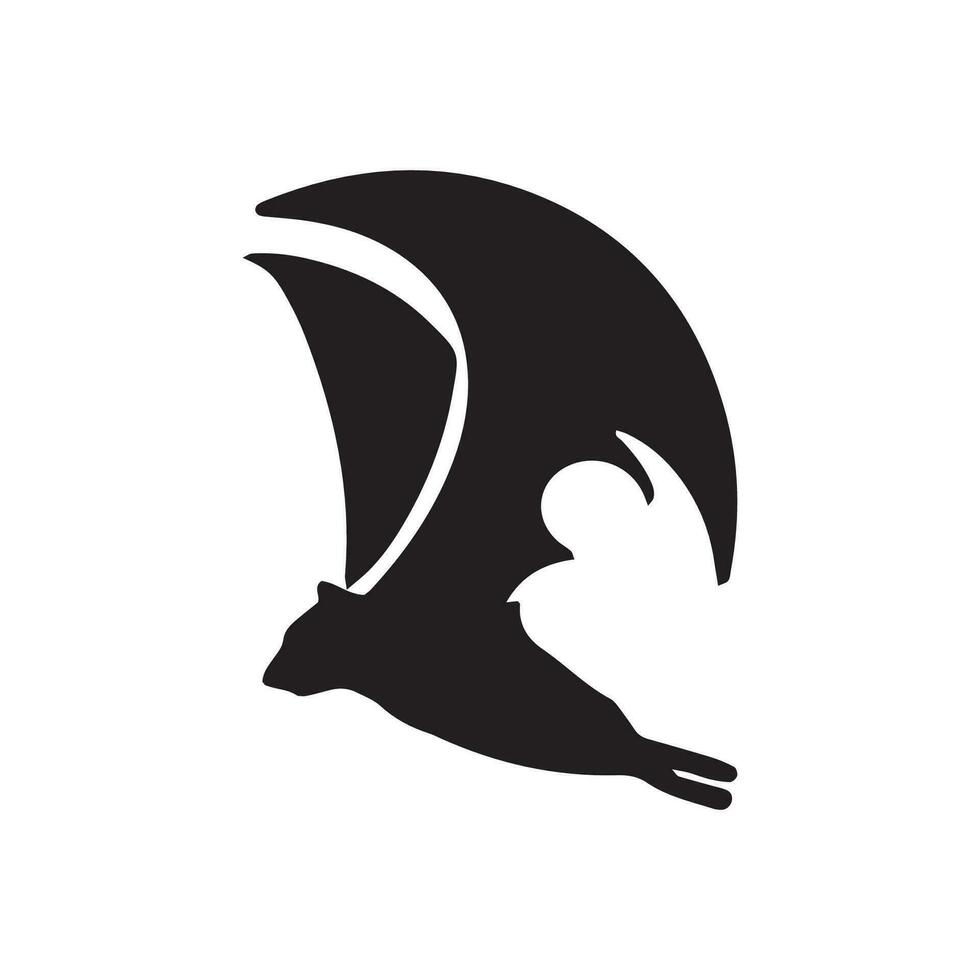 fladdermus vinge logotyp vektor element