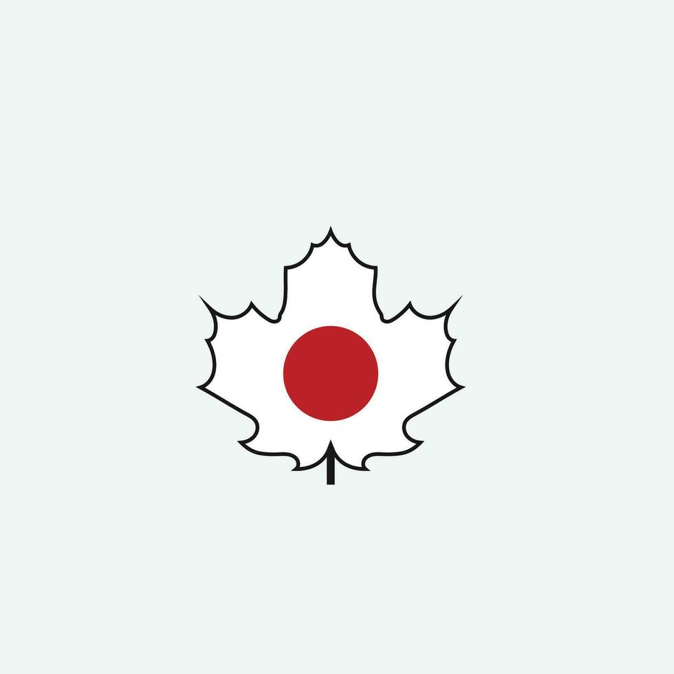 japan flagga ikon vektor