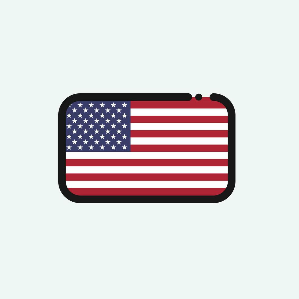 Amerika flagga ikon vektor