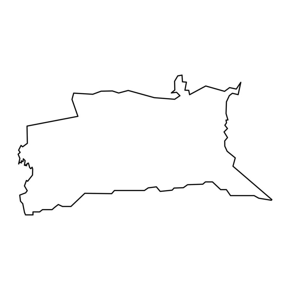 bechar provins Karta, administrativ division av Algeriet. vektor