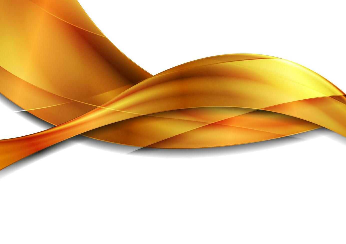 Luxus golden glänzend Wellen abstrakt elegant Hintergrund vektor