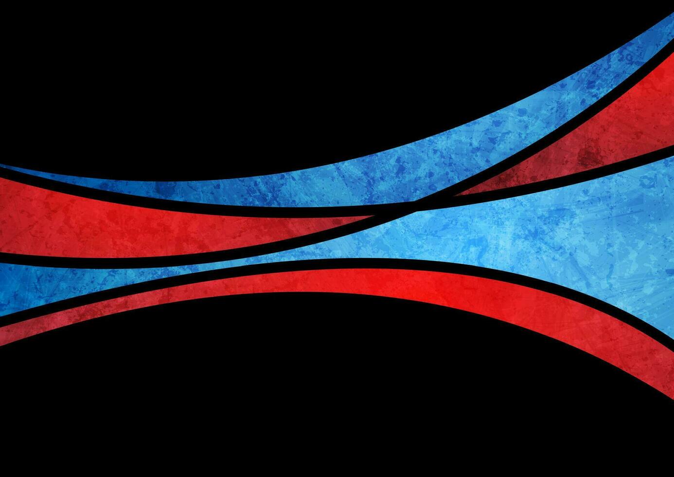 Blau rot Grunge Wellen abstrakt Hintergrund vektor