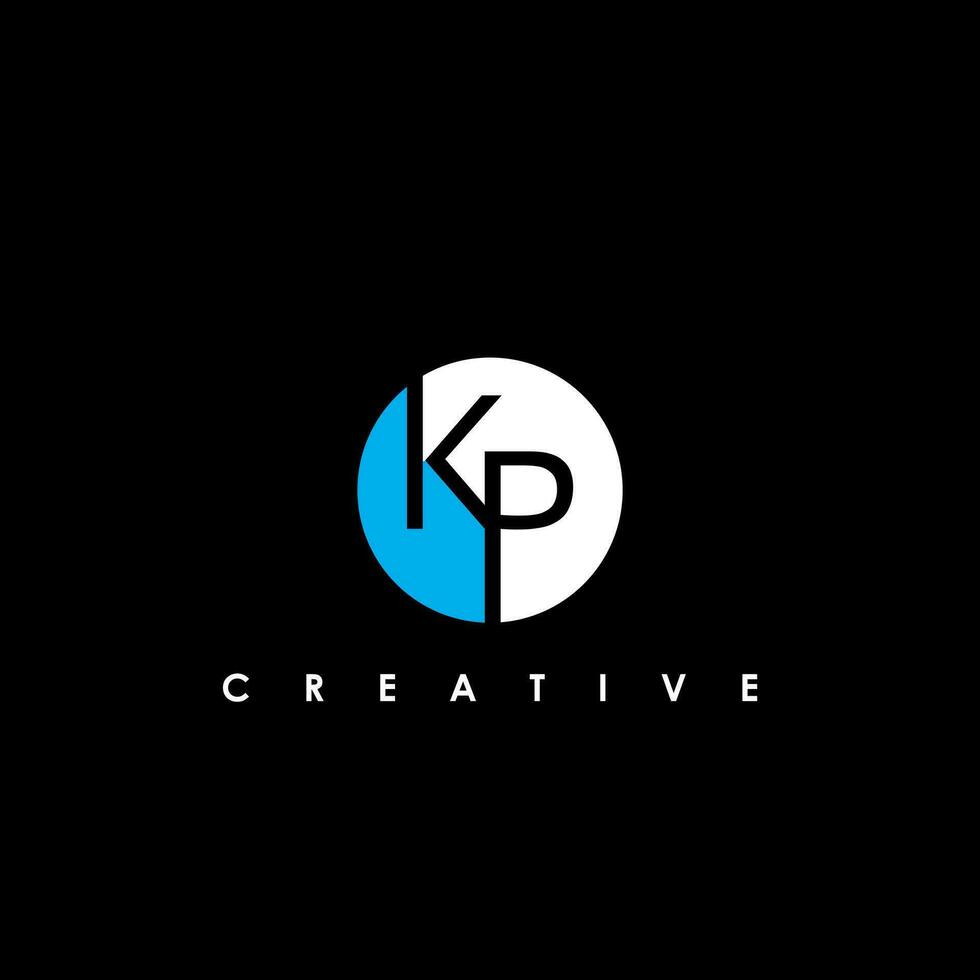 kp Brief Initiale Logo Design Vorlage Vektor Illustration