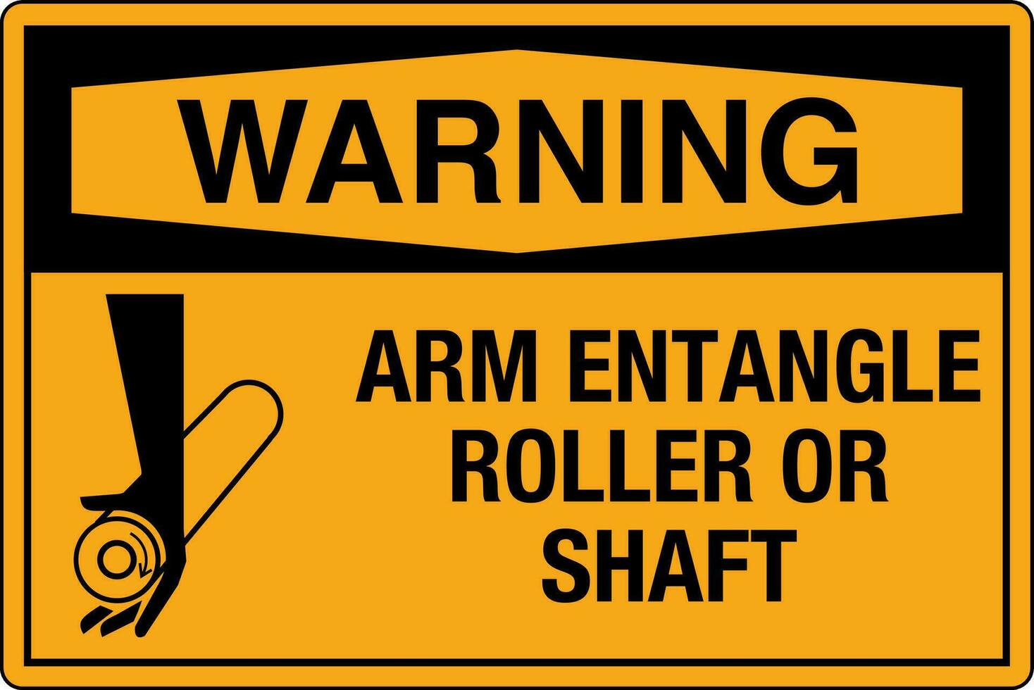 osha standarder symboler registrerad arbetsplats säkerhet tecken fara varning varning ärm trassla in vält eller axel vektor