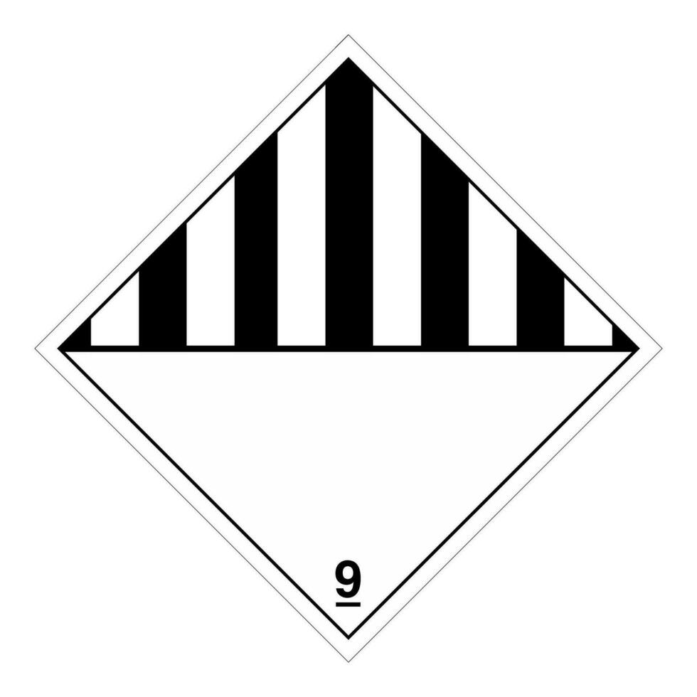 Klasse 9 gefährlich Hazmat Material Etikette iata Transport Sonstiges gefährlich Waren vektor