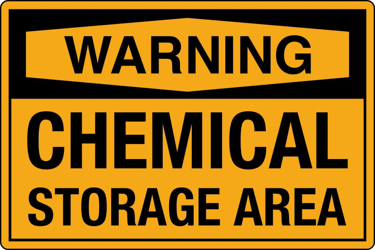 osha Standards Symbole Eingetragen Arbeitsplatz Sicherheit Zeichen Achtung Vorsicht Warnung chemisch Lager Bereich vektor