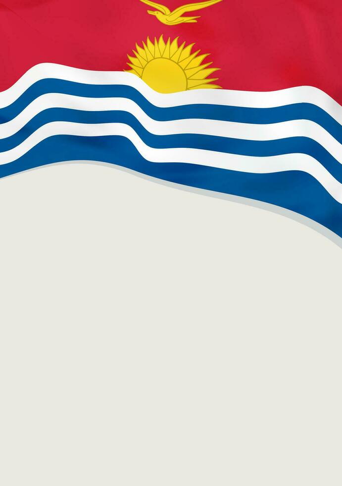 Flugblatt Design mit Flagge von Kiribati. Vektor Vorlage.