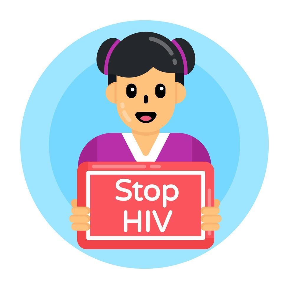 Stoppen Sie den HIV-Protest vektor