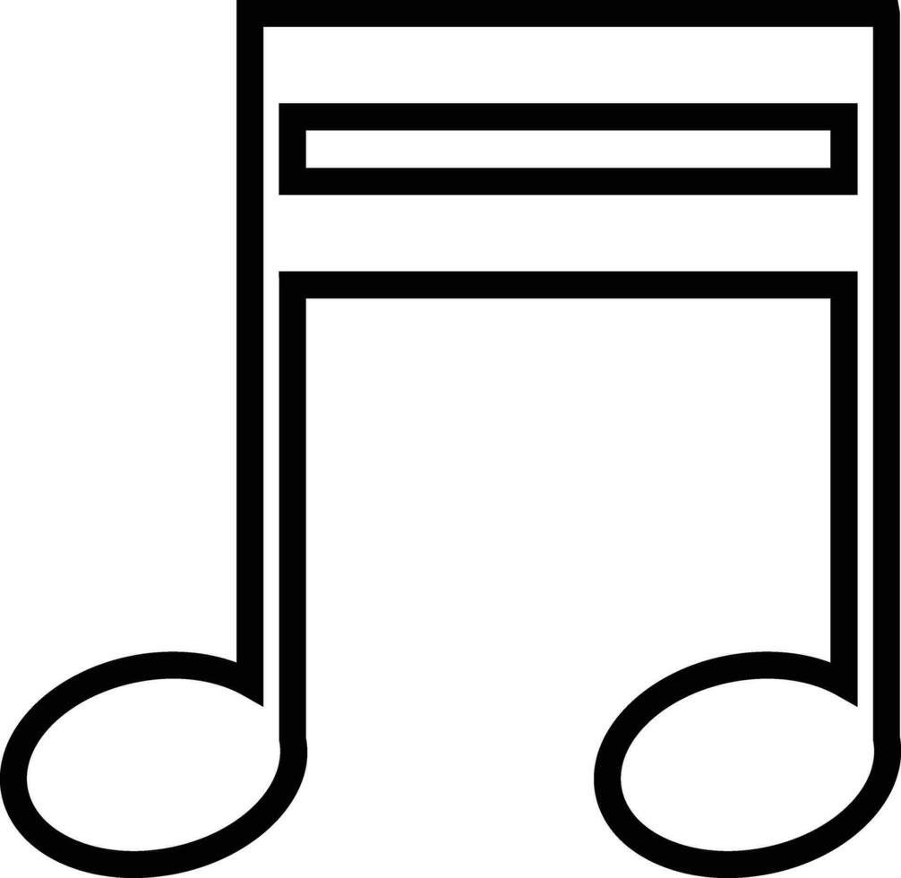 musik notera linje ikon, musik nyckel symbol. låt biter. ljud tona anteckningar. musikalisk nyckel översikt tecken vektor