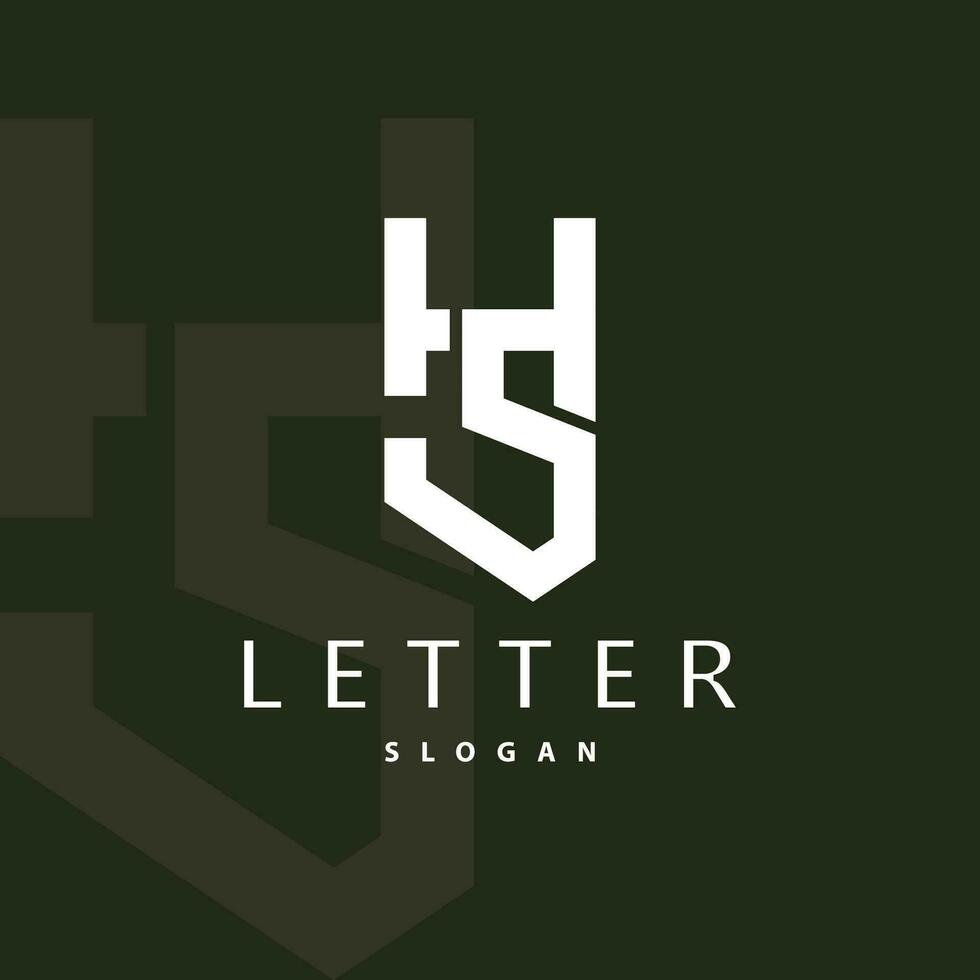 minimalistisch hs Brief Logo, Sch Logo modern und Luxus Symbol Vektor Vorlage Element