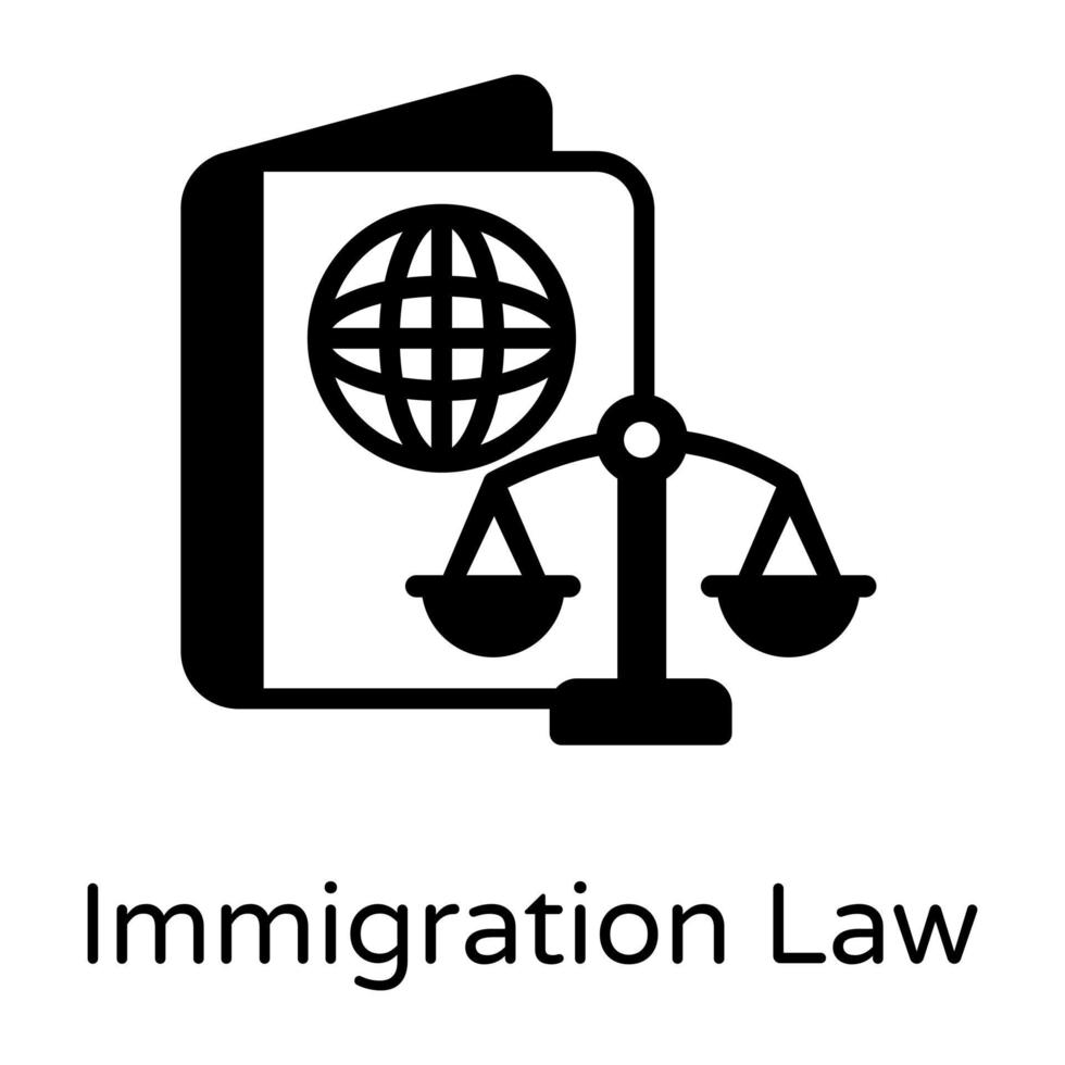 Einwanderungsrecht und Recht vektor