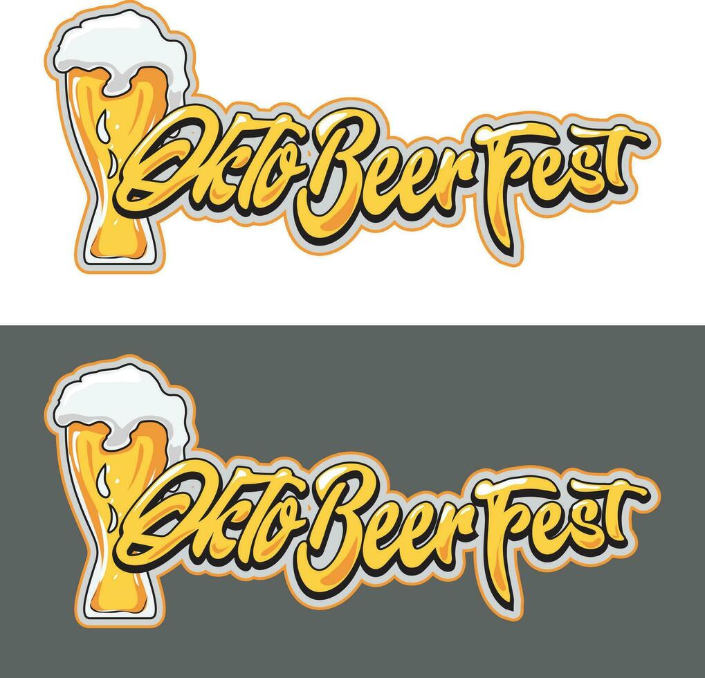 oktober fest öl festival logotyp. vektor logotyp till öl festival affisch