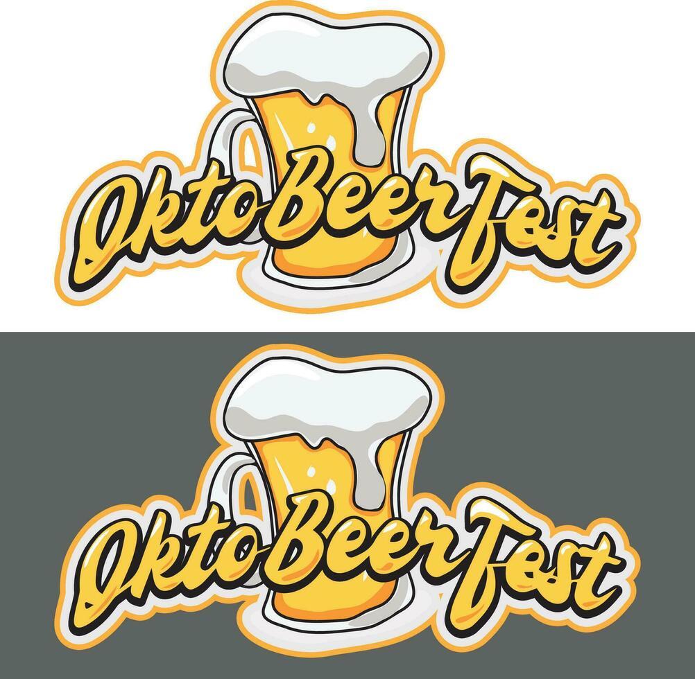 oktober fest öl festival logotyp. vektor logotyp till öl festival affisch